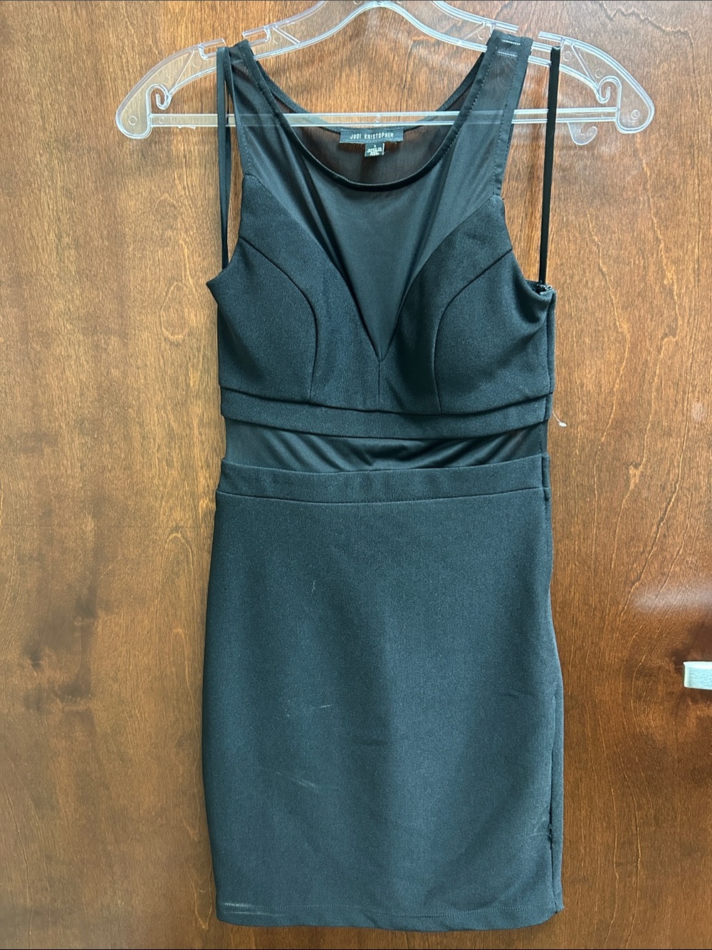 Apt. 9 Black Mesh-Panel Mini Sheath Dress